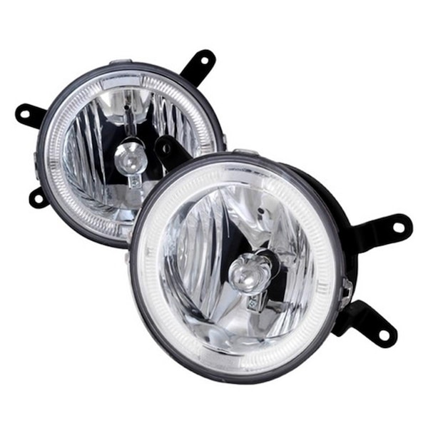 Overtime Halo Fog Lights for 05 to 09 Ford Mustang, Clear - 10 x 19 x 25 in. OV508456 - main